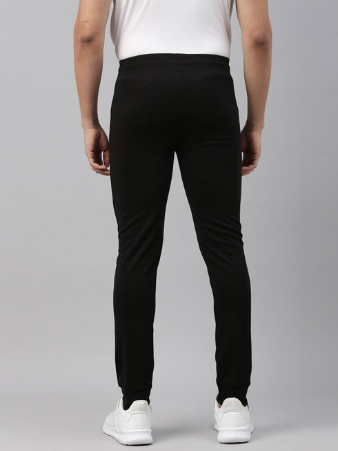 Black Solid Track Pant